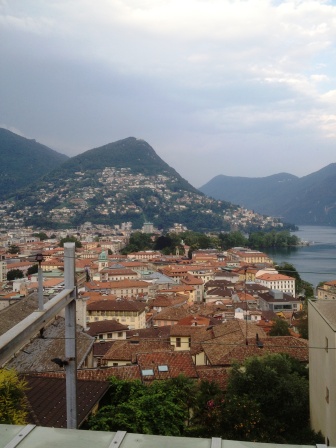 Ausblick vom Restaurant in Lugano